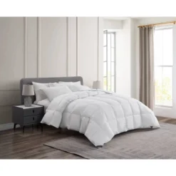 Sleep Climate Twin 233 Thread Count Feather And Down Blend Comforter: 80% Cotton, 20% Polyester, Dry Clean Only
