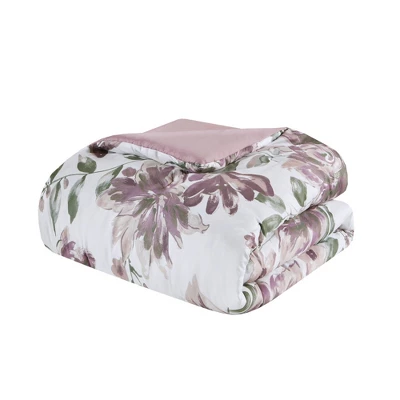 Madison Park Robin Floral Comforter Bedding Set With Bed Sheets Mauve 10 Madison Park Robin Floral Comforter Bedding Set With Bed Sheets Mauve - Image 8