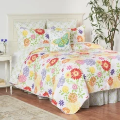 C&F Home 20" X 26" Lilly Yellow Purple Red Pink Floral Cotton Standard Sham - Machine Washable -Laura Ashley Shop GUEST c33da927 0dd2 4a25 adf1 a7f745aa8498