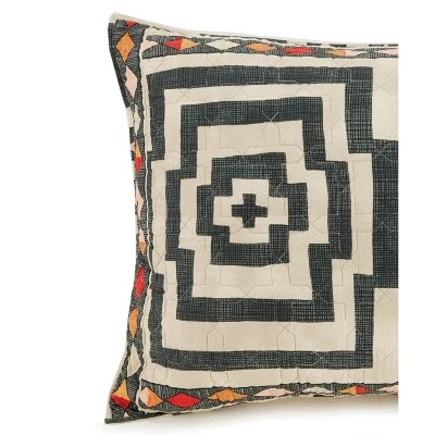 Standard Hypnotic Black Sham Pair - Justina Blakeney For Makers Collective 3 Standard Hypnotic Black Sham Pair - Justina Blakeney For Makers Collective