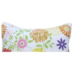 C&F Home 20" X 26" Lilly Yellow Purple Red Pink Floral Cotton Standard Sham - Machine Washable