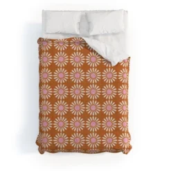 Retro Jumbo Daisy Schatzi Brown Duvet Cover Set Orange/White - Deny Designs -Laura Ashley Shop GUEST cac241d9 08b6 46bf 83cd 13b47397ee79
