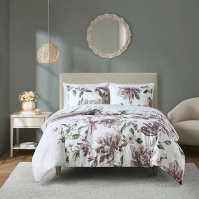 Madison Park Robin Floral Comforter Bedding Set With Bed Sheets Mauve 3 Madison Park Robin Floral Comforter Bedding Set With Bed Sheets Mauve