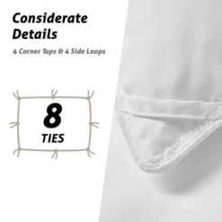 Hyleory White Queen All Season Warmth Down Comforter, Baffle Box Craft, Fluffy Soft & Warm -Laura Ashley Shop GUEST d56043f0 bb85 4044 8006 9c5af2d27cce