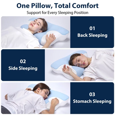 SUGIFT Ergonomic Cervical Memory Foam Pillow For Neck Pain Relief Orthopedic Contour Support For Back Side Stomach Sleepers 6 SUGIFT Ergonomic Cervical Memory Foam Pillow For Neck Pain Relief Orthopedic Contour Support For Back Side Stomach Sleepers - Image 4