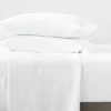 Queen Garment Washed Microfiber Solid Sheet Set White - Room Essentials™ -Laura Ashley Shop GUEST dc5253bd 4879 44a3 aaa8 395da0735a0e