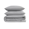 Christian Siriano 3pc Full/Queen Cotton Sateen Comforter Set Gray