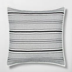 Textured Stripe Pillow Sham Dark Gray/Cream - Hearth & Hand With Magnolia -Laura Ashley Shop GUEST e5d23bbb adcc 4d87 a960 dc48647436f7