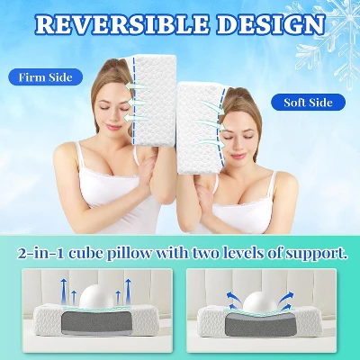 Aghana Digitals Ce Cube Memory Foam Cooling Pillow For Side Sleepers 5 Aghana Digitals Ce Cube Memory Foam Cooling Pillow For Side Sleepers - Image 3