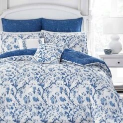 Navy Elise Comforter Set - Laura Ashley -Laura Ashley Shop GUEST ef0abfb5 aec6 42b5 8487 9d7abcab9a69