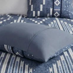 Inari Cotton Printed Duvet Cover Set With Trims Indigo Blue - Ink+Ivy -Laura Ashley Shop GUEST ef12144c fe3d 4f86 8216 fed3bbf0a2c1