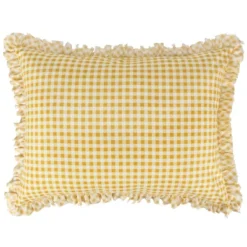 Somerset Ruffle-Trimmed Quilted Reversible Pillow Sham Gold By Greenland Home Fashions -Laura Ashley Shop GUEST f1195a0a 8c77 4f93 a34e ad2ce4332641