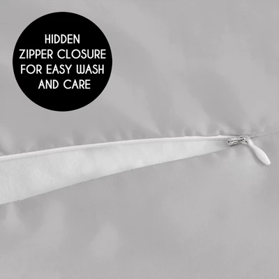 Sweet Jojo Designs Body Pillow Cover (Pillow Not Included) 54in.x20in. Solid Grey 4 Sweet Jojo Designs Body Pillow Cover (Pillow Not Included) 54in.x20in. Solid Grey - Image 2