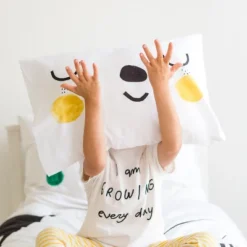 2 Pillowcase Set: Happy Face Design - 100% Cotton Sateen - Rookie Humans -Laura Ashley Shop GUEST fa4a66a1 edc5 4707 9cea 98856be02f6d