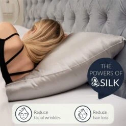 Dreamzie - 1 X 19 Momme Silk Pillowcase, Double Sided Luxury Silk - Gold -Laura Ashley Shop GUEST fbde5a30 ac9f 486a 9ed4 2a7da7909a7c